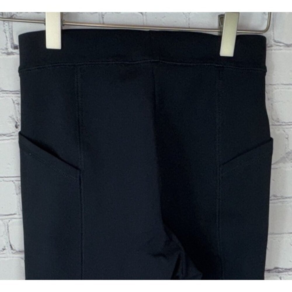 STELLA MCCARTNEY Navy Logo-print Scuba Tech Leggings Size 40/6-8 Small Pockets - Picture 8 of 12